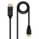 Nanocable Cable conversor DISPLAYPORT a HDMI, DP/M - HDMI/M, Negro, 2m 10.15.4302